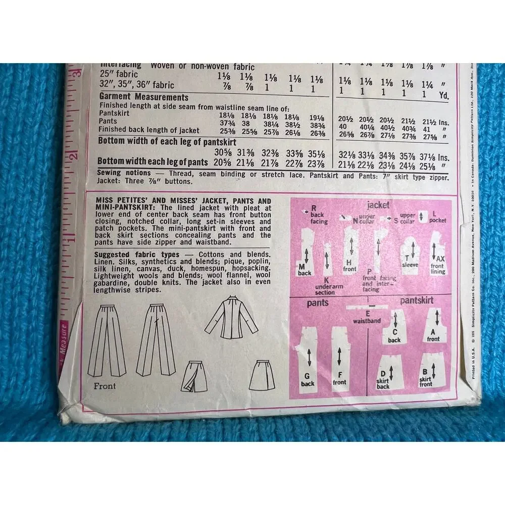 Simplicity 8695 pattern
